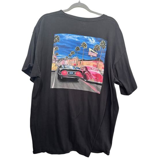 IN-N-Out Burger Men's Black California Classic Car Diner T-Shirt Size 2XL - Picture 1 of 3